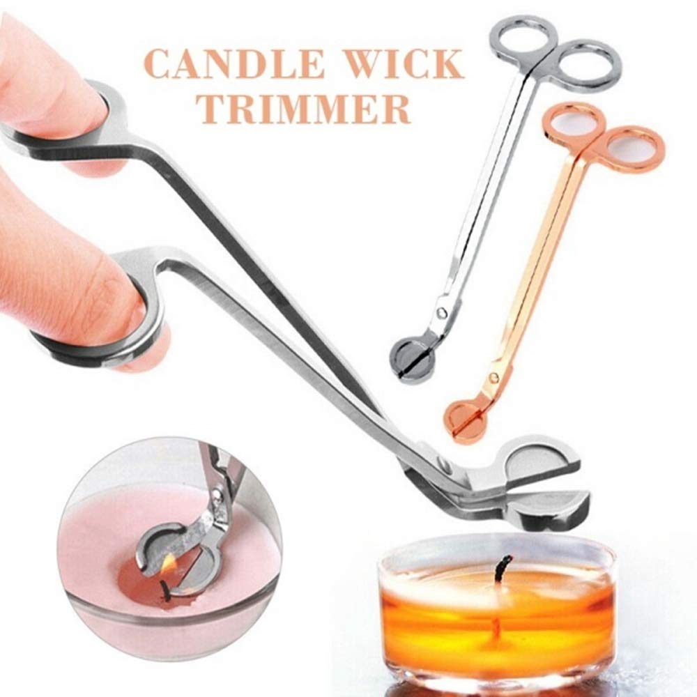 1PC Stainless Steel Candle Wick Trimmer & Scissors - Black Wick Cutter for Oil Lamps, Candles - Perfect for Home Decor, Aromatherapy, Relaxation & Gifts
