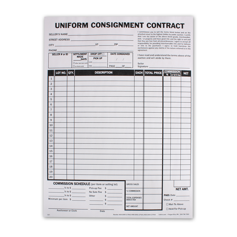 3-Part Carbonless Consignment Form - 100 Pack - Business Shipping & Inventory Tracking for Retail, Warehousing & Logistics