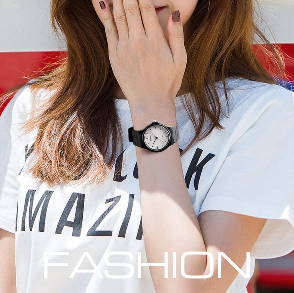 Simple Analog Watch with Soft Silicone Band - Minimalist Design for Men & Women - Perfect for Students, Casual Wear & Everyday Use