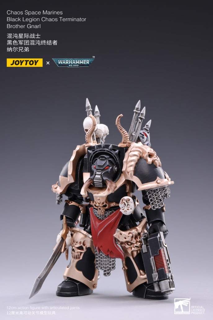 1/18 JOYTOY Warhammer 40K Chaos Space Marines Black Legion Action Figure - Highly Detailed Collectible Model for Warhammer Fans | Perfect for Display, Gaming & Cosplay Scenes