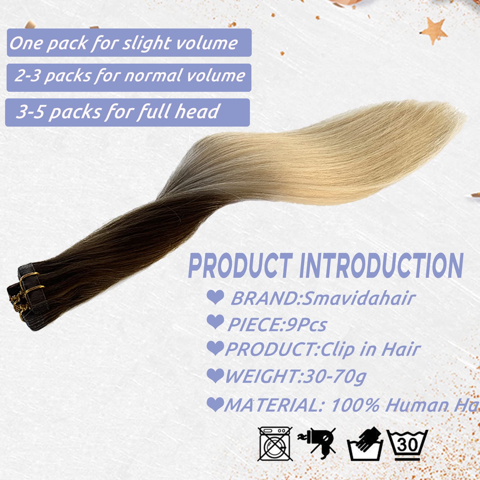 Ombre Blonde Tape-In Hair Extensions - Ash Brown to Platinum Blonde - 20pcs 30g 16