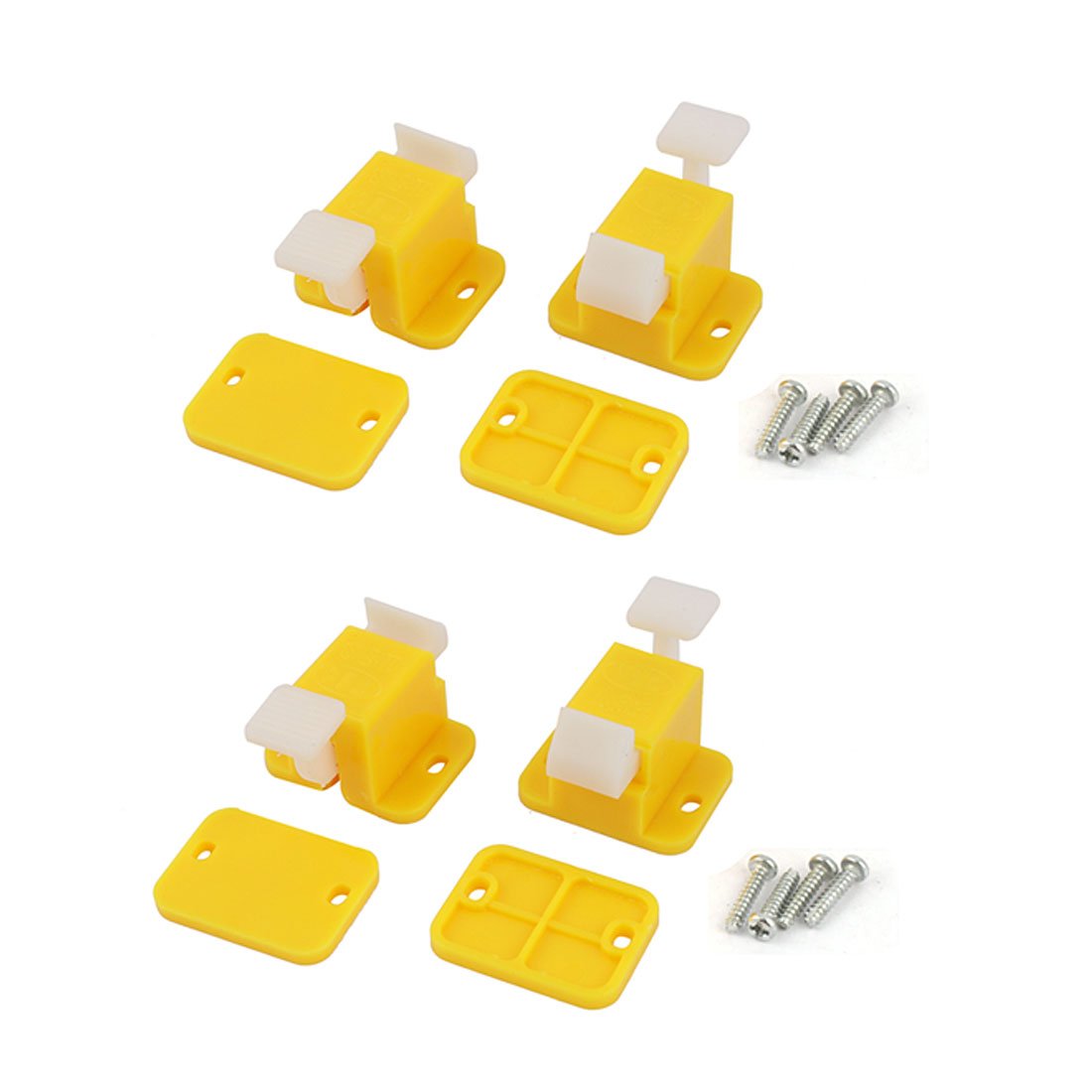 4 Pcs Yellow & White Plastic Relay Prototype Test Fixture Jig for PCB Board - Perfect for Electronics Testing, Circuit Prototyping, and DIY Projects