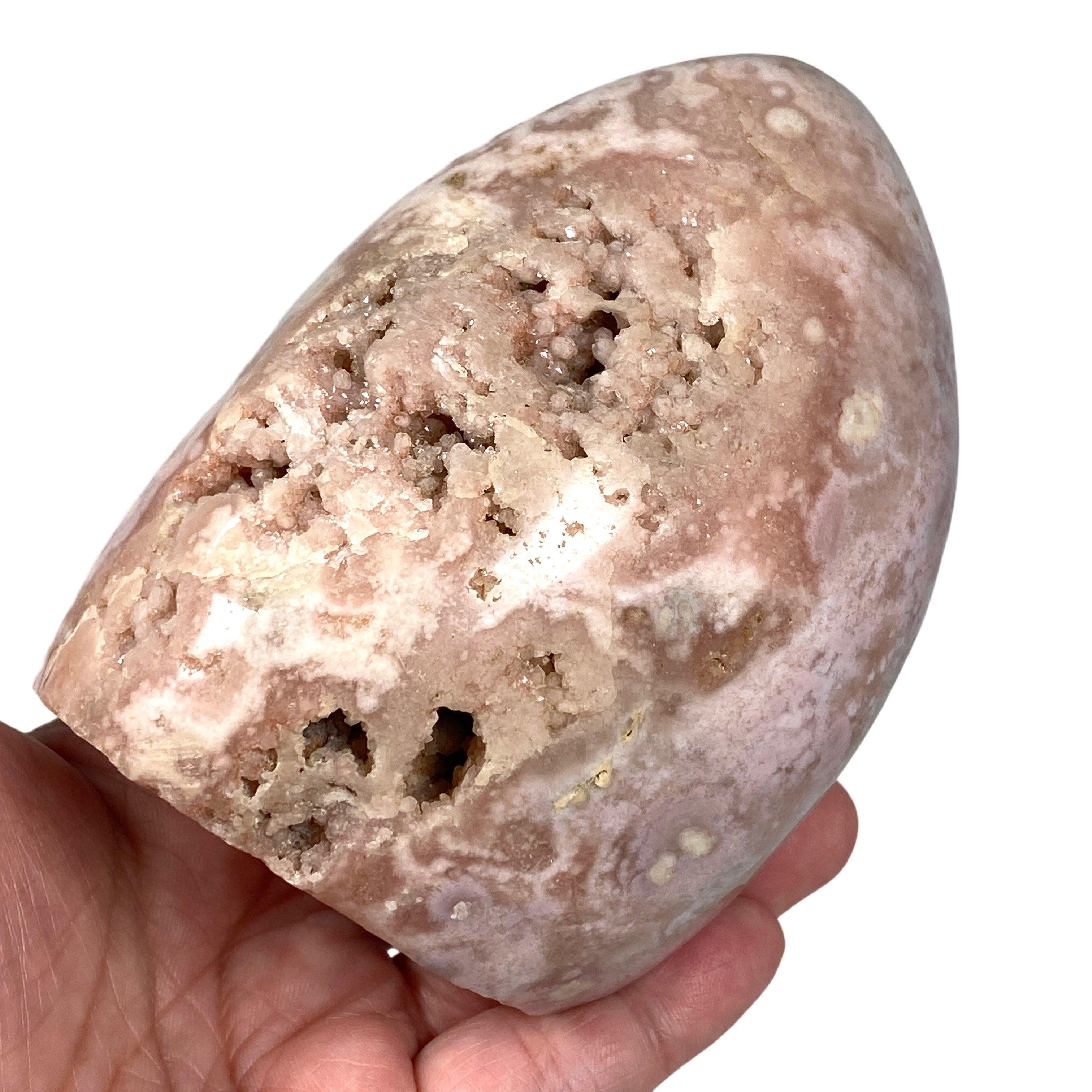 Natural Pink Amethyst Flower Agate Freeform Stone - Healing Crystal for Meditation, Yoga & Home Decor - Unique Spiritual Gift for Women