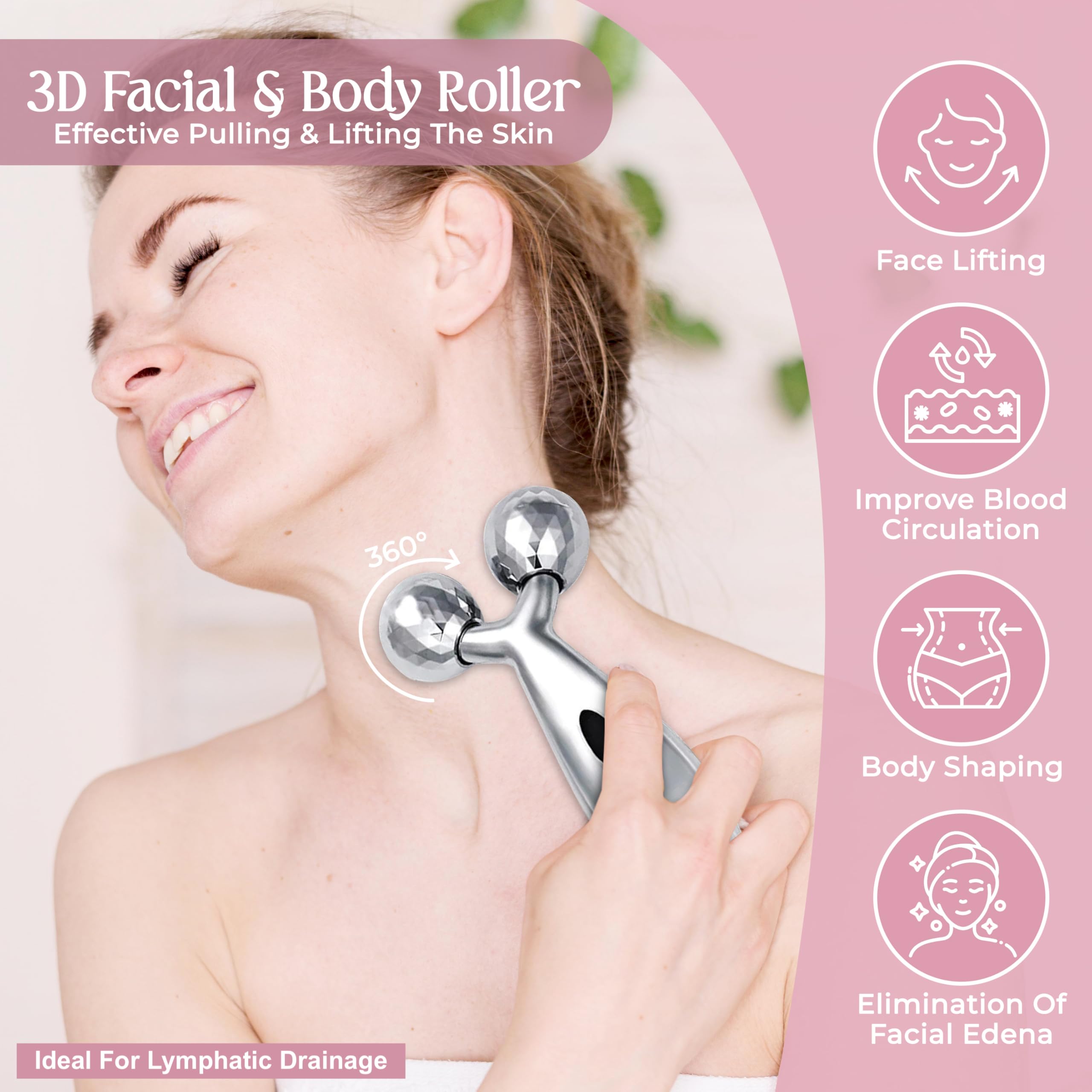 3D Body Roller and Massager for Muscle Recovery, Pain Relief & Relaxation – Perfect for Post-Workout, Yoga, and Home Therapy