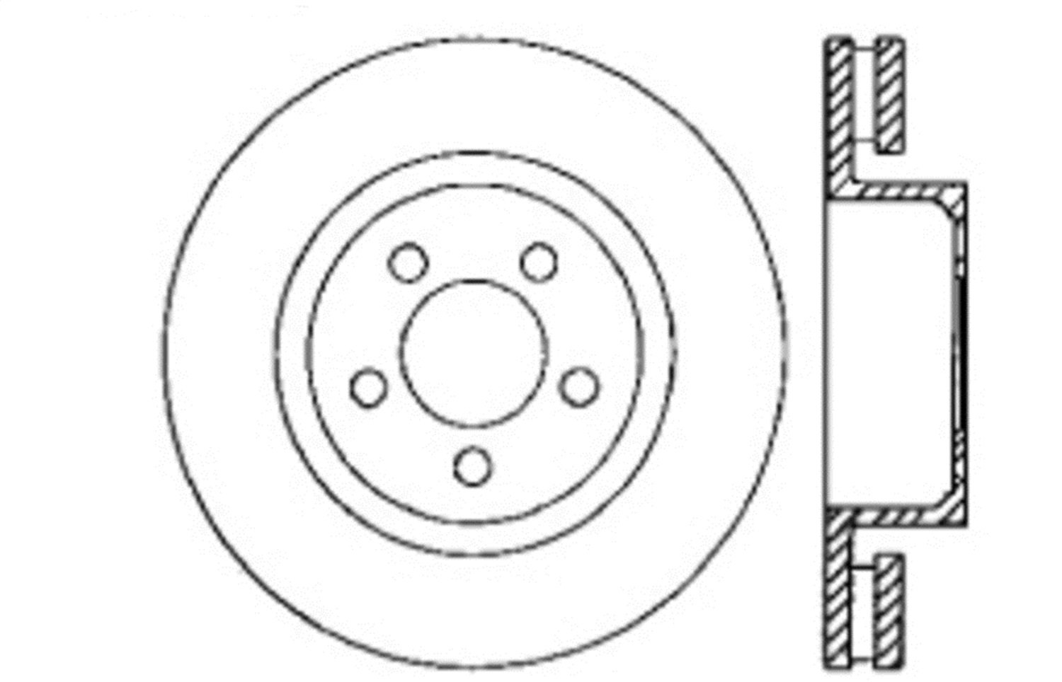 StopTech 128.67064R Sport Cross Drilled Brake Rotor - Front Right Replacement for High-Performance Cars | Perfect for Racing, Track Days & Street Use