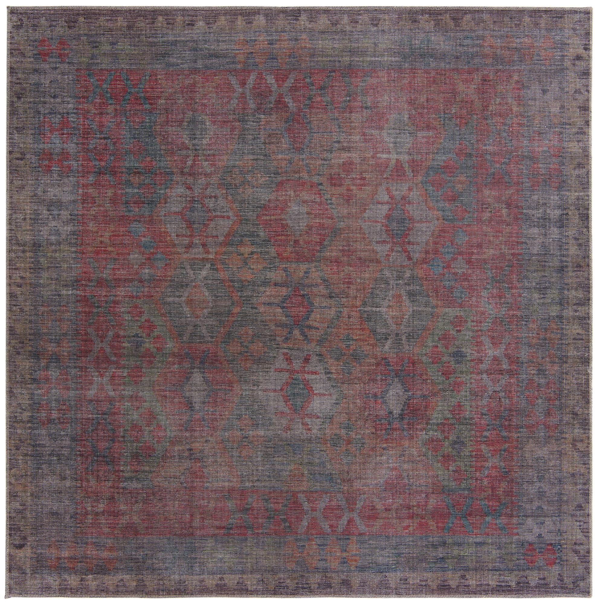Washable Blue Flatweave Rug 8x8 Ft – Sisu Collection by Rugs.com – Stain-Resistant & Machine Washable – Perfect for Living Room, Kitchen, Entryway, Dorm & High-Traffic Areas