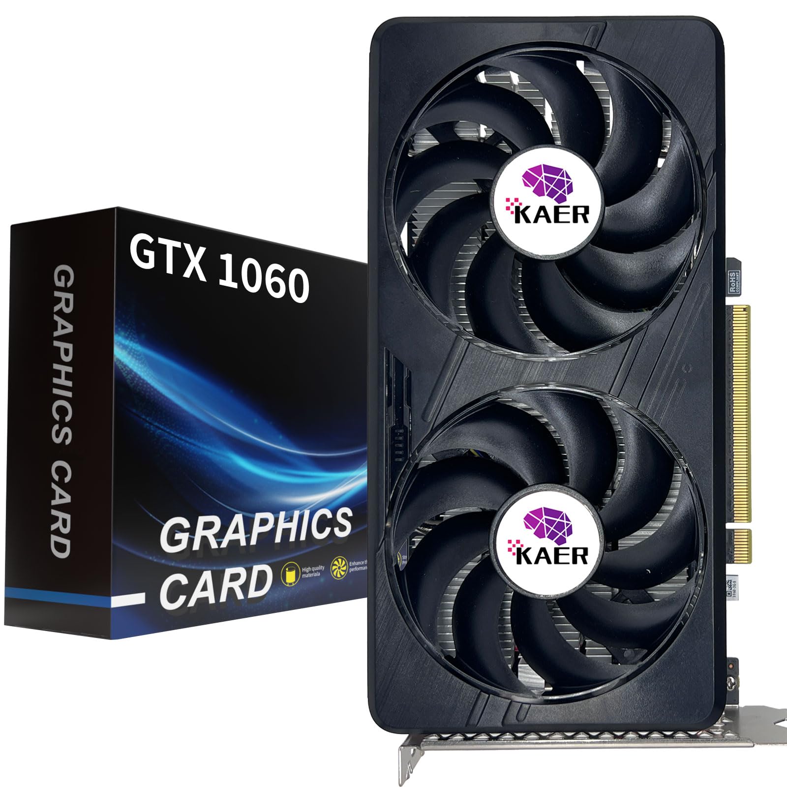 NVIDIA GeForce GTX 1060 3GB GDDR5 192-bit Gaming Graphics Card - Dual Fan, PCIe x16 2.0, DVI/HDMI/DP Output for PC Gaming, VR & 4K Video Editing