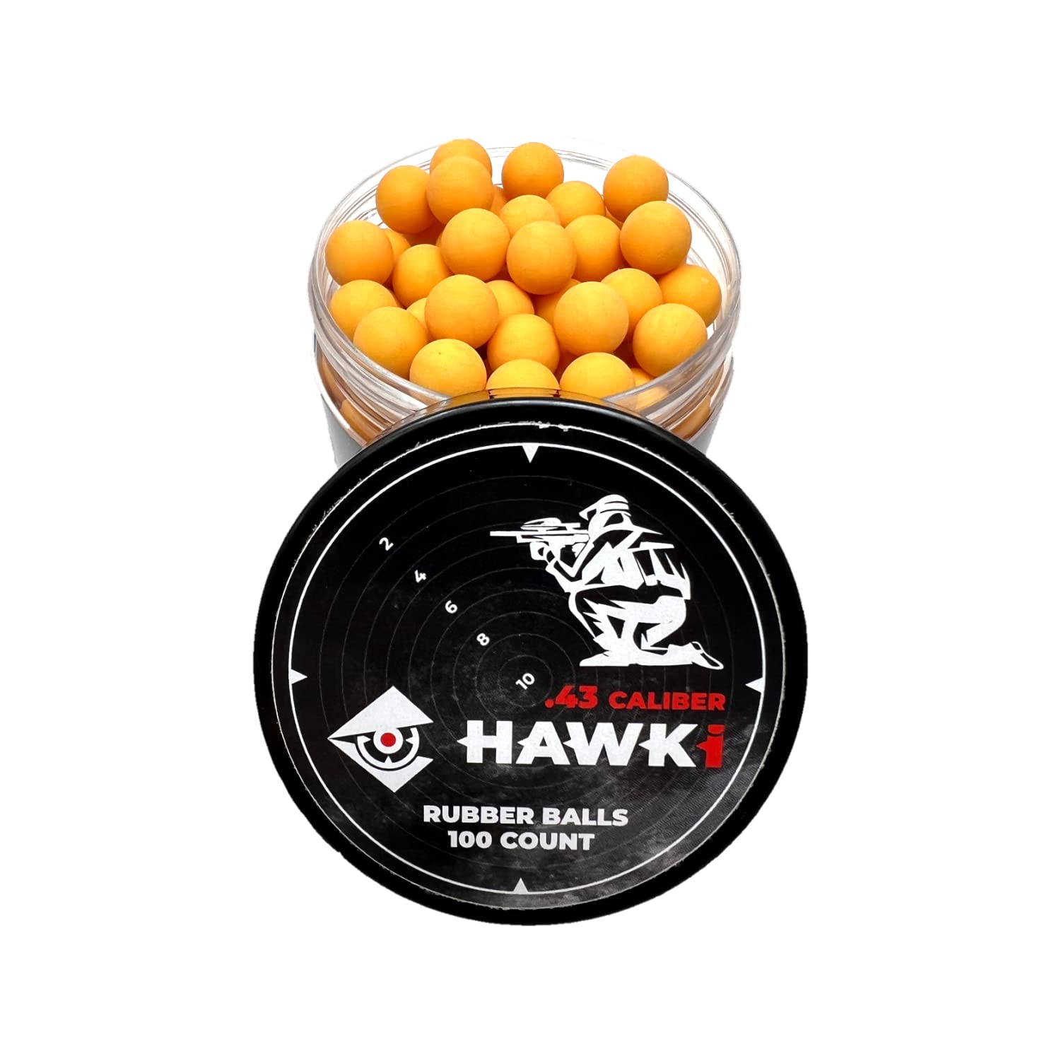 Hawki .50 & .43 Caliber Reusable Soft Rubber Training Balls - Less Lethal Ammo for Paintball Guns | Perfect for Target Practice, Force Training & Tactical Exercises