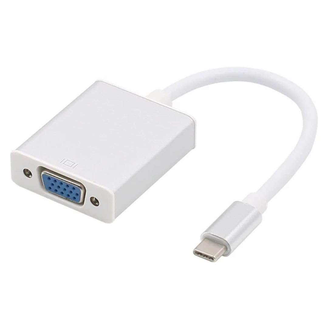 USB-C to VGA Adapter - HD Converter for Laptop, TV & Projector