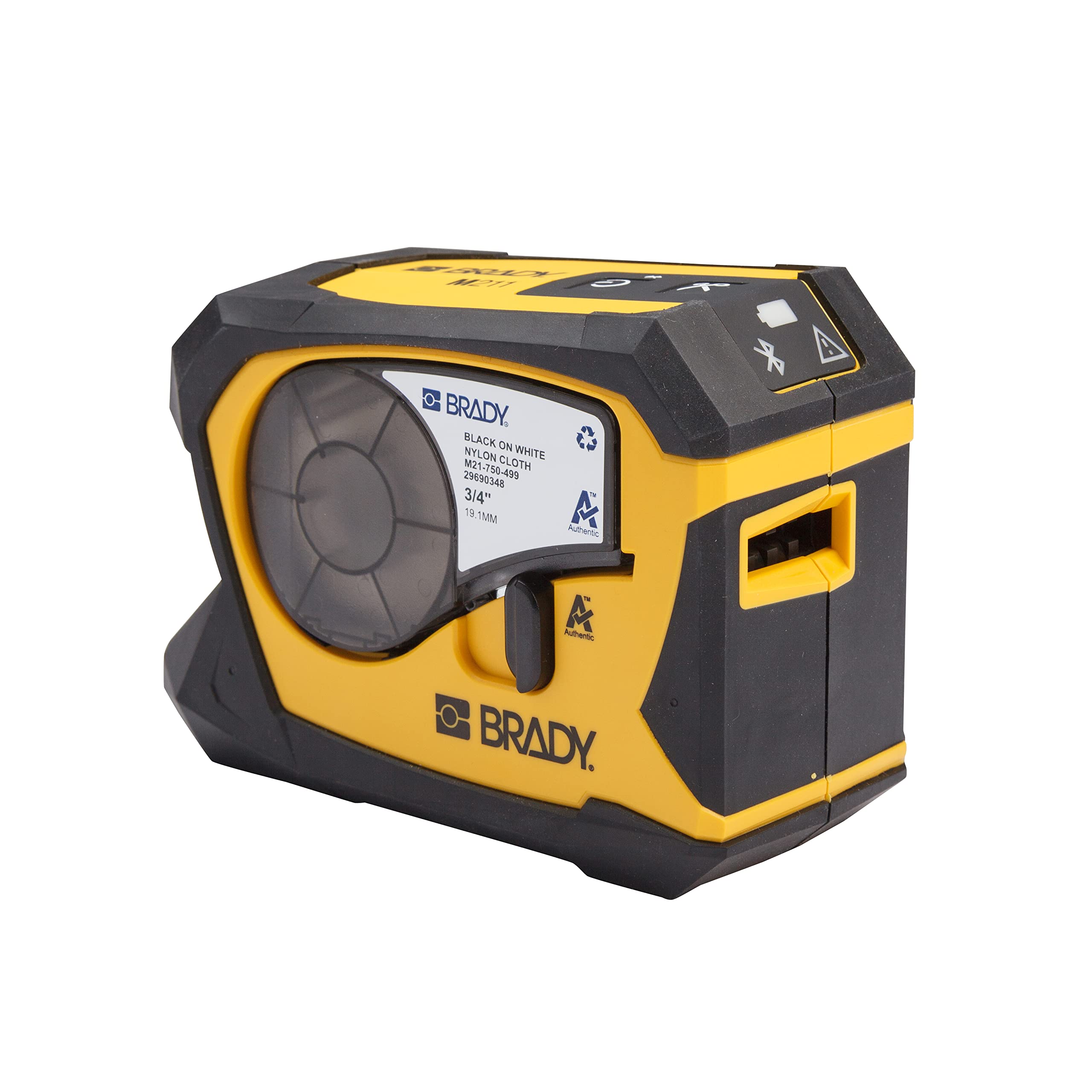 Brady M211 Portable Bluetooth Monochrome Label Printer - Wireless Label Maker for Home, Office & Warehouse (Yellow/Black) | Perfect for Organizing, Shipping & Inventory Management