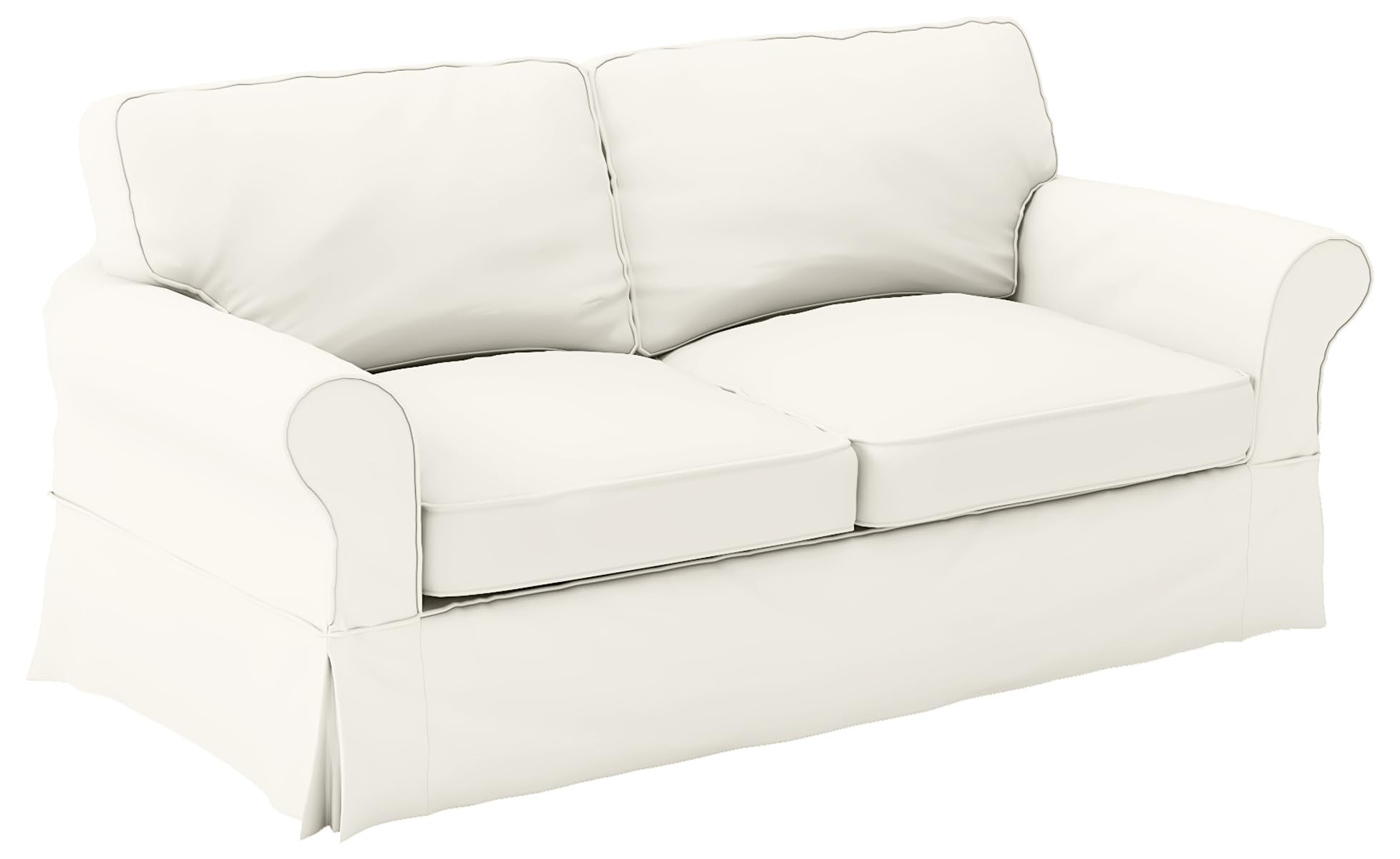 Durable Cotton Sofa Slipcover for Pottery Barn PB Comfort Roll Arm Sofa (81”-85” Width, Beige Box Edge) - Perfect for Living Room, Family Room & Home Decor