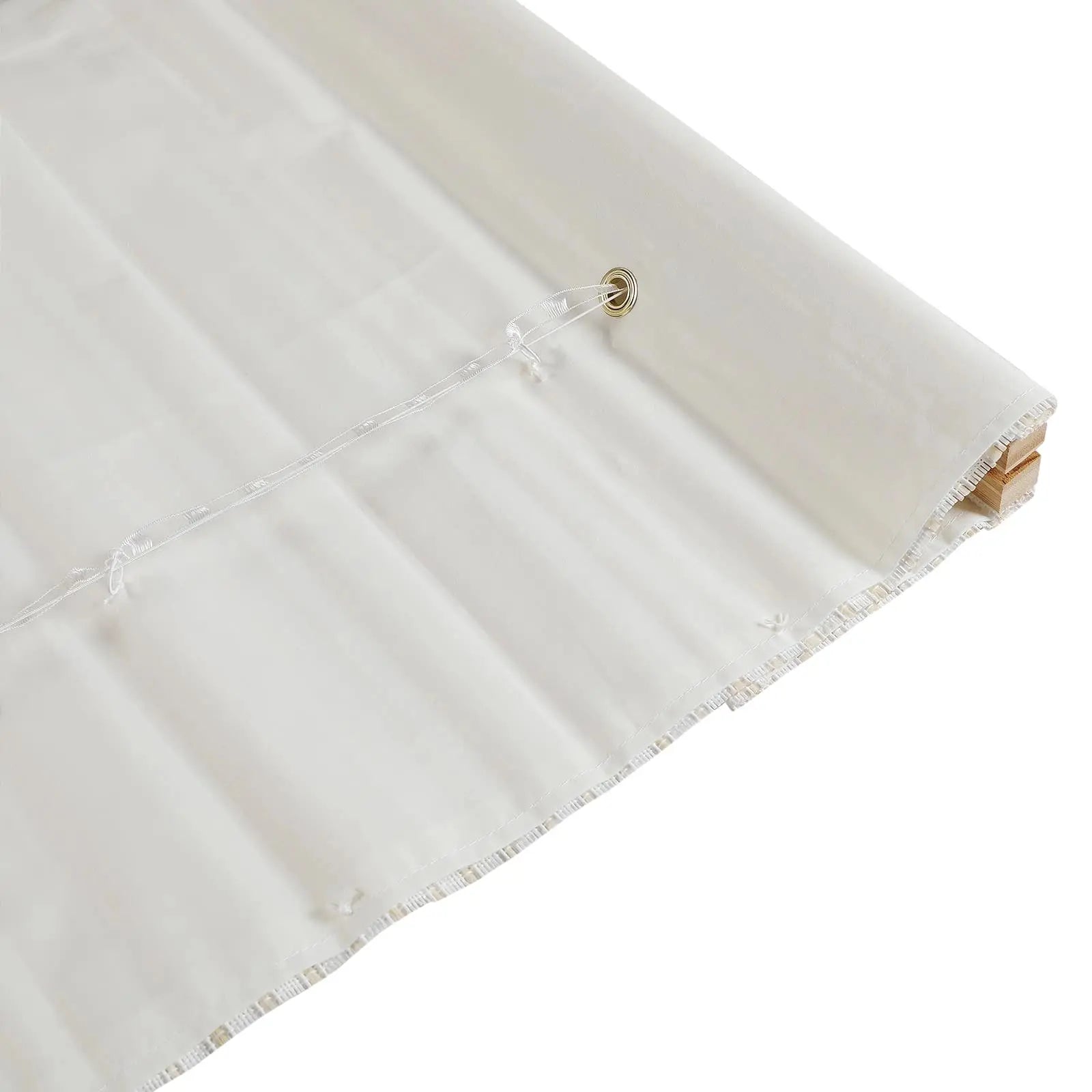 Natural Bamboo Woven Window Shade - Eco-Friendly White Roller Blind for Home & Office Privacy and Sun Protection