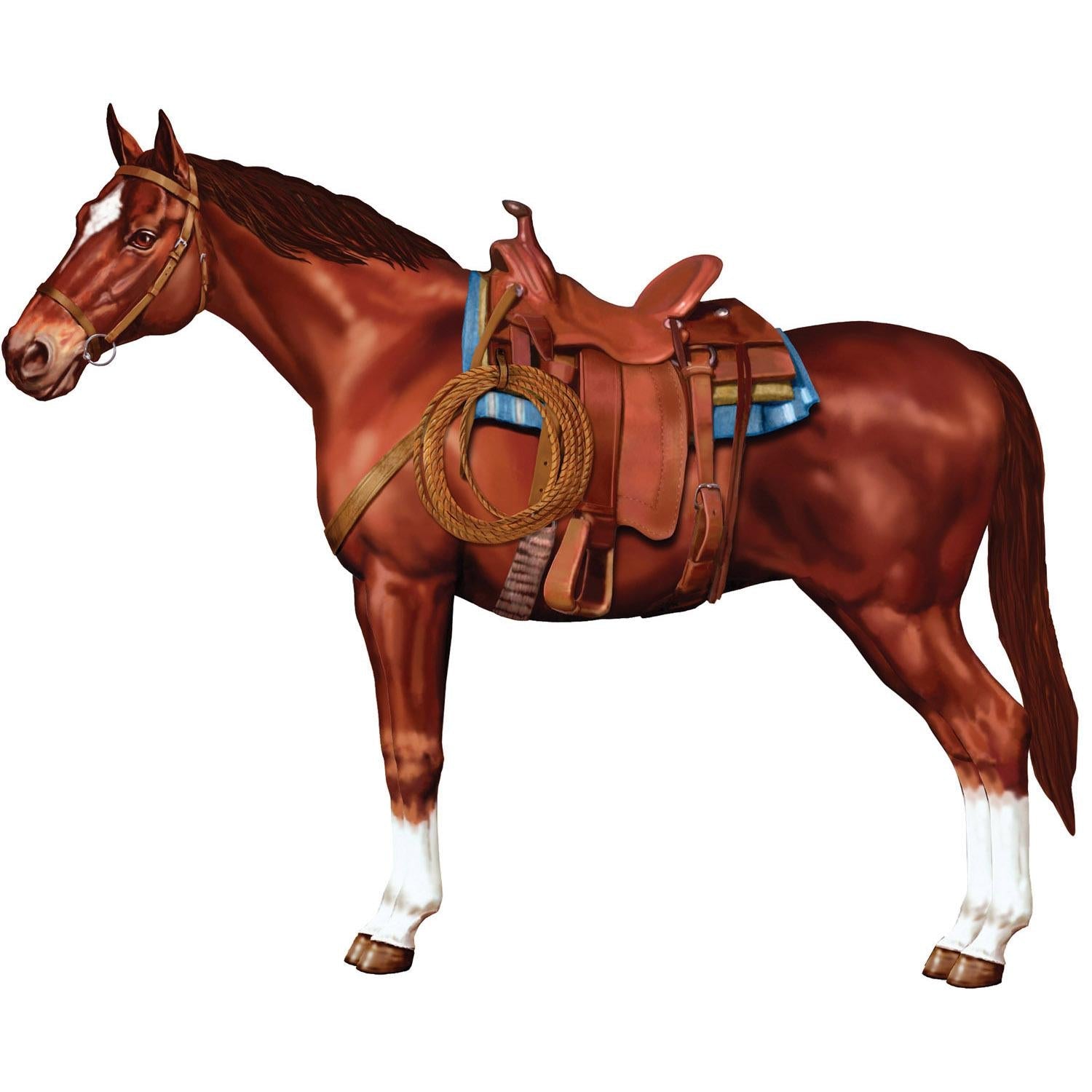 12 Pack Beistle Jointed Horse Party Decorations - Lifelike Hanging Horse Cutouts for Western, Cowboy, and Farm Themed Parties, Baby Showers, and Birthday Celebrations