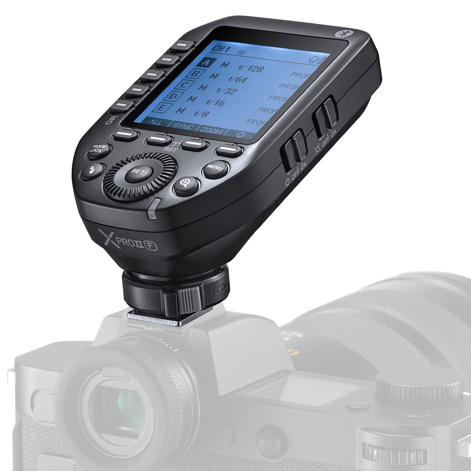 Godox XProII-F TTL Wireless Flash Trigger Transmitter for Fujifilm Cameras - 2.4G HSS up to 1/8000s, Bluetooth Control, 16 Groups & 32 Channels - Perfect for Studio Photography, Wedding Shoots & Outdoor Flash Photography