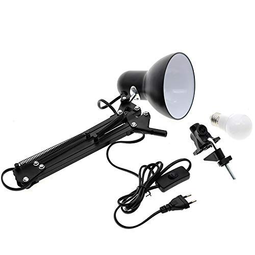 Modern Adjustable LED Desk Lamp with Flexible Swing Arm & Clamp Mount - Dimmable Study Light for Office, Reading & Night Use - Perfect for Home, Work & Bedroom Lighting