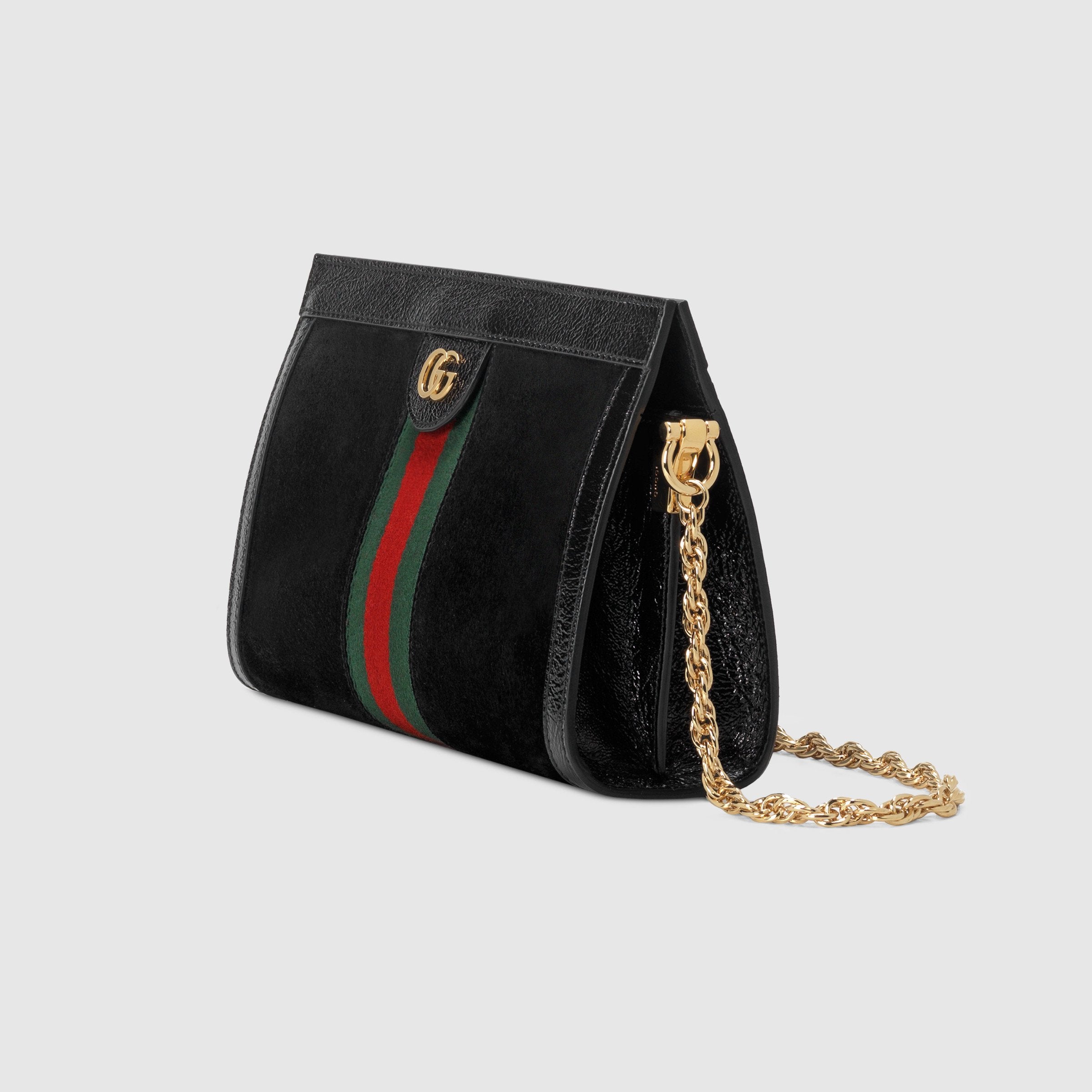 Gucci Ophidia Suede Small Shoulder Bag for Women - Black Crossbody Purse | Perfect for Daily Use, Work & Evening Out