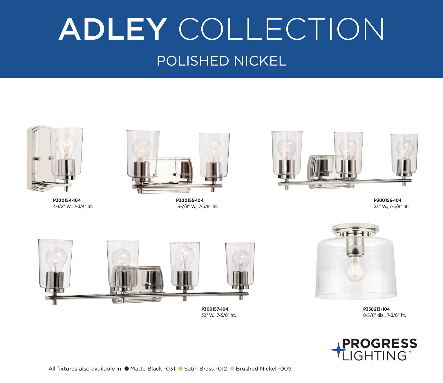Progress Lighting Adley Collection Two-Light Polished Nickel Traditional Wall Sconce - Perfect for Hallway, Bedroom, and Living Room Lighting