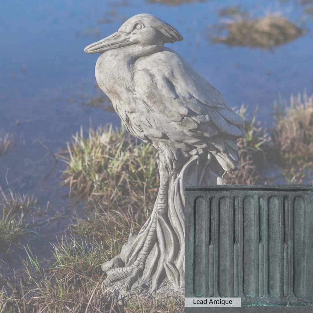 Campania International Egret Statue - Elegant Garden Decor, Outdoor Bird Sculpture for Patio, Lawn & Poolside | Perfect for Home & Landscape Decoration