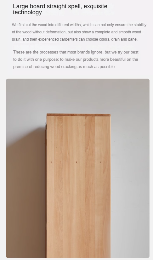 Solid Beech Wood Wardrobe Set - Modern Closet Organizer for Bedroom, Living Room & Office Storage