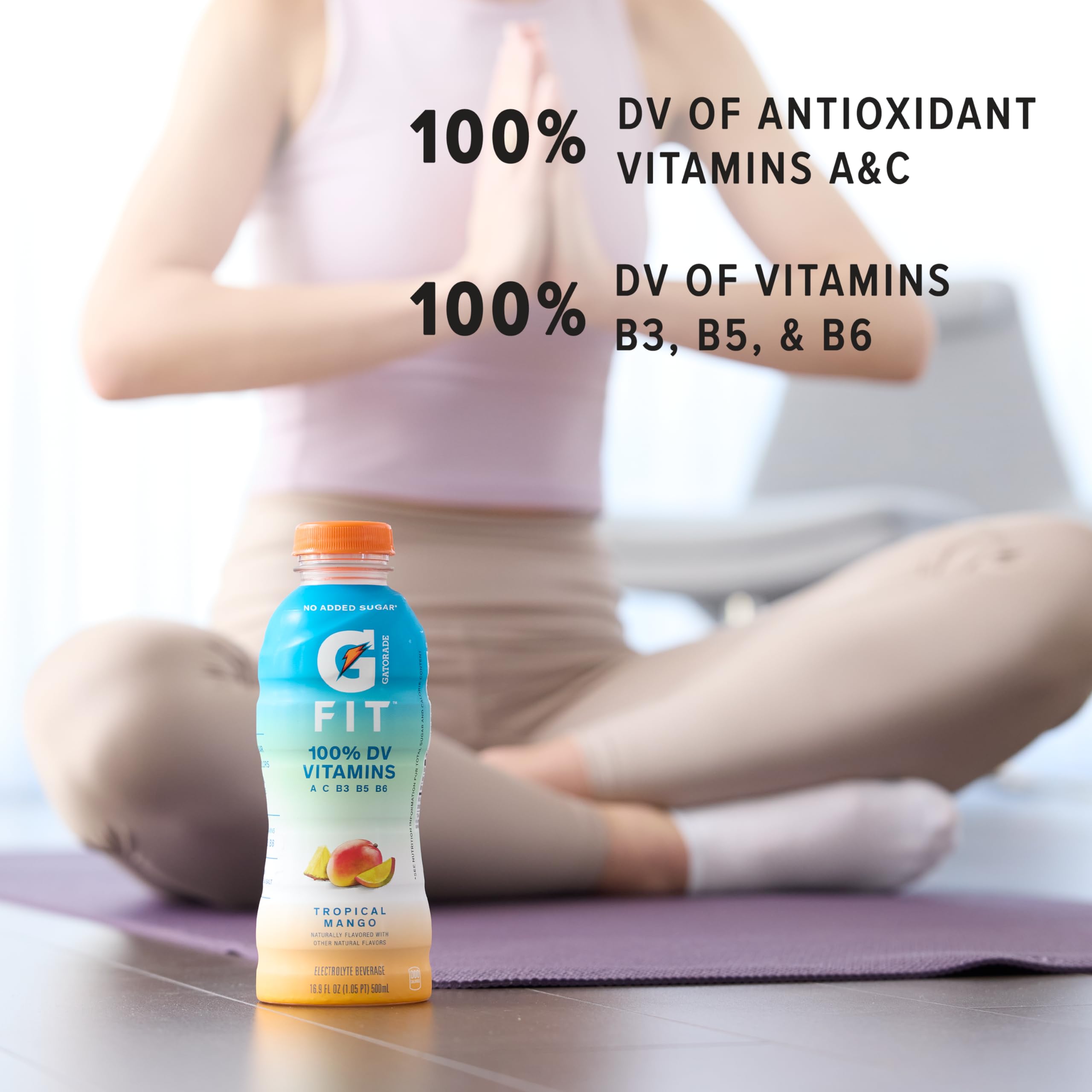 Gatorade Fit Electrolyte Hydration Drink - Healthy Sports Beverage with Watermelon Strawberry Flavor, 16.9 oz Bottles (12 Pack) - Perfect for Workouts, Running & Post-Exercise Recovery
