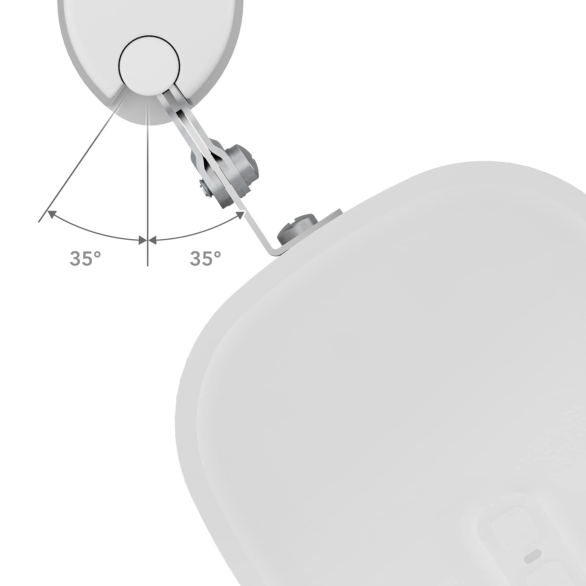 AK55W-A White Speaker Wall Mount Pair - Compatible with Sonos, Bose, JBL & More - Secure Installation for Home Theater, Studio & Outdoor Use