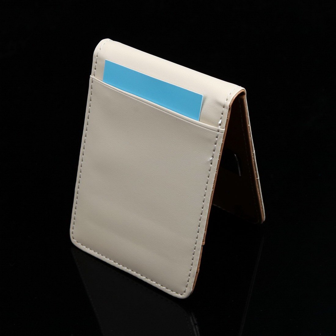Premium Brown/Beige Genuine Leather Men's Wallet with Money Clip - Slim RFID Blocking Credit Card Holder & Magnetic Cash Clip MW1001 - Perfect for Business, Travel & Everyday Use