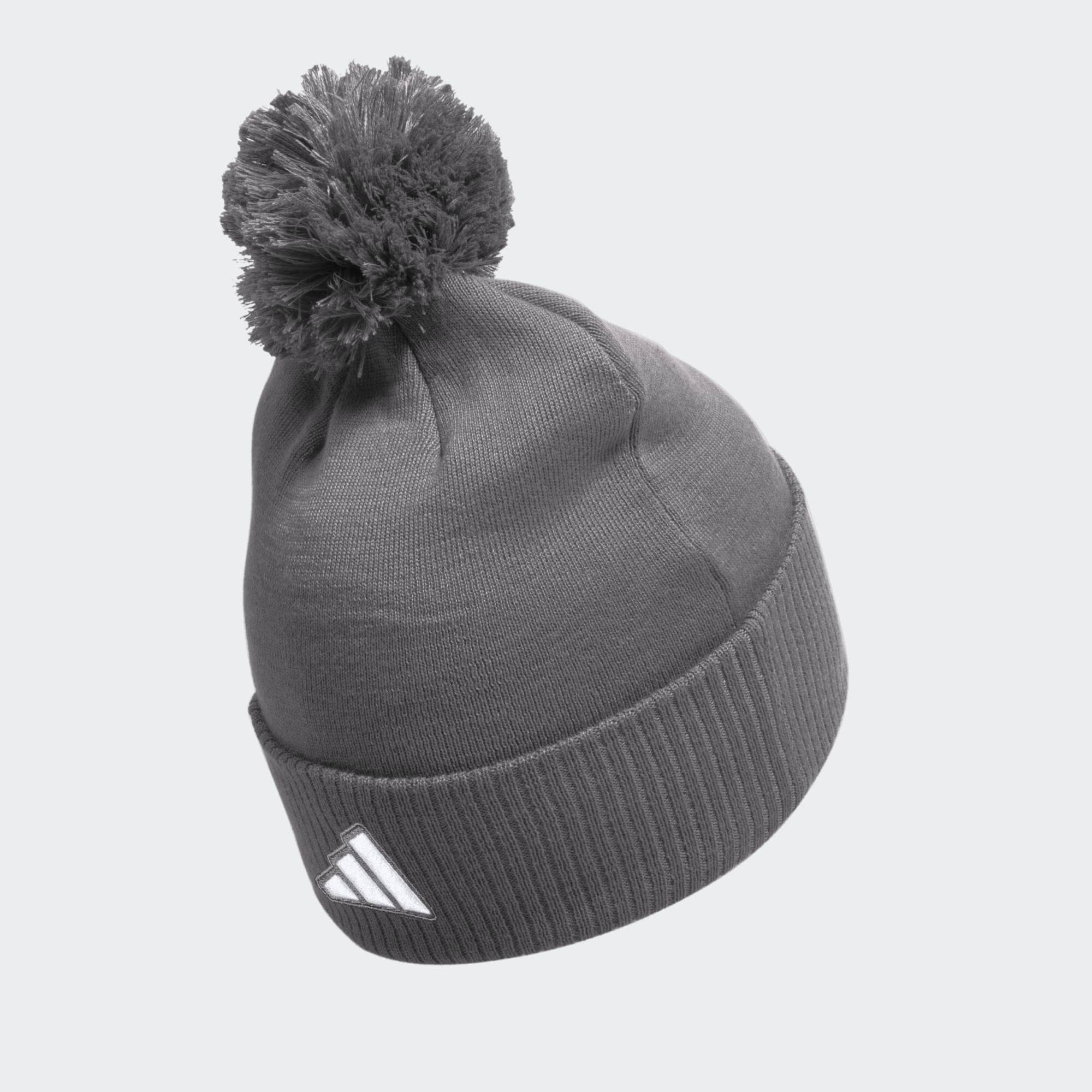 Adidas Unisex Solid Cupped Pom Beanie - Warm Winter Hat for Men & Women - Perfect for Skiing, Snowboarding & Outdoor Activities