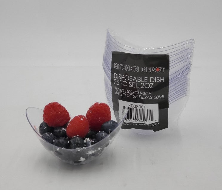 2 oz Disposable Dessert Cups - 25 Count - Perfect for Ice Cream, Pudding, and Party Desserts