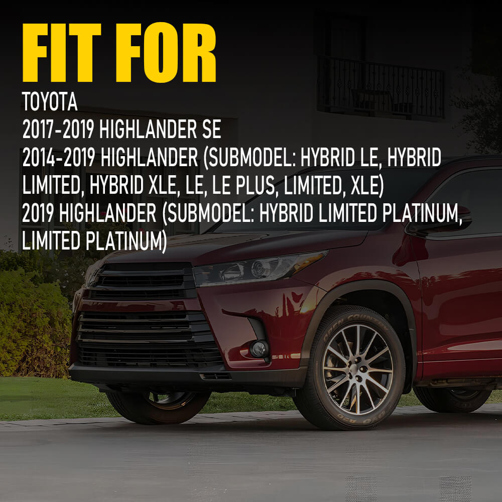 2014-2019 Toyota Highlander Rear Bumper Reflector Set - Left & Right Side Replacement Parts for Enhanced Night Visibility & Safety Driving