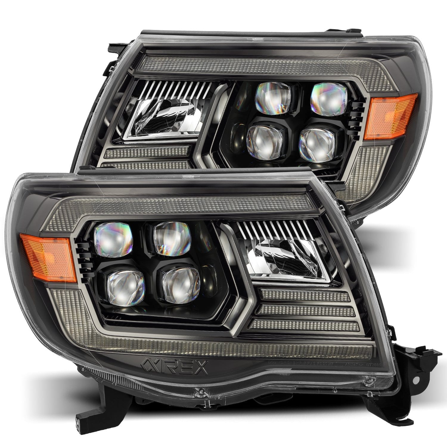 2005-2011 Toyota Tacoma NOVA Series LED Projector Headlights - Alpha Black Alpha Rex 880744 - Upgrade Your Truck's Lighting for Night Driving & Off-Road Adventures