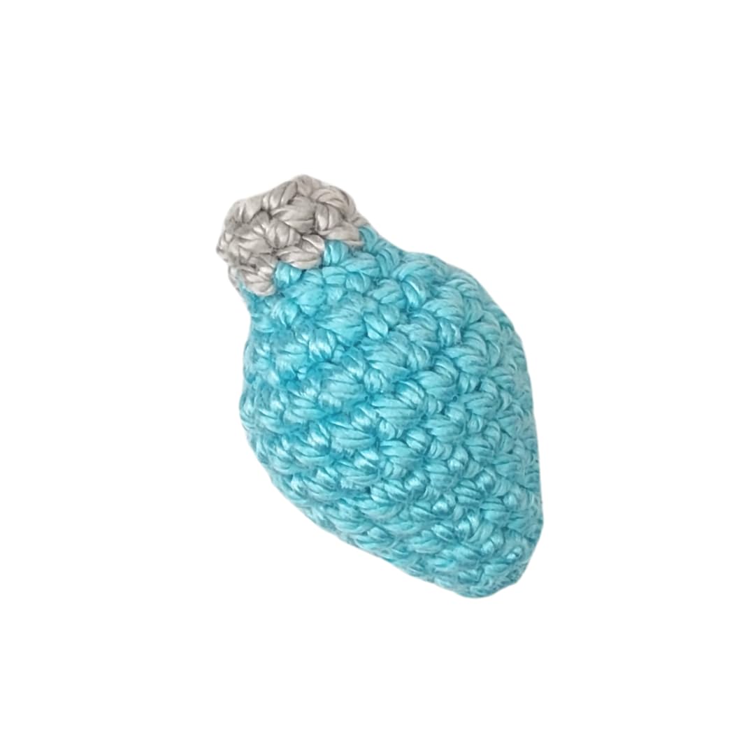 Christmas Bulb Cat Toy 3-Pack - Handmade Crocheted Catnip Toys for Interactive Play - Kicker & Biting Toy for Indoor Cats (4