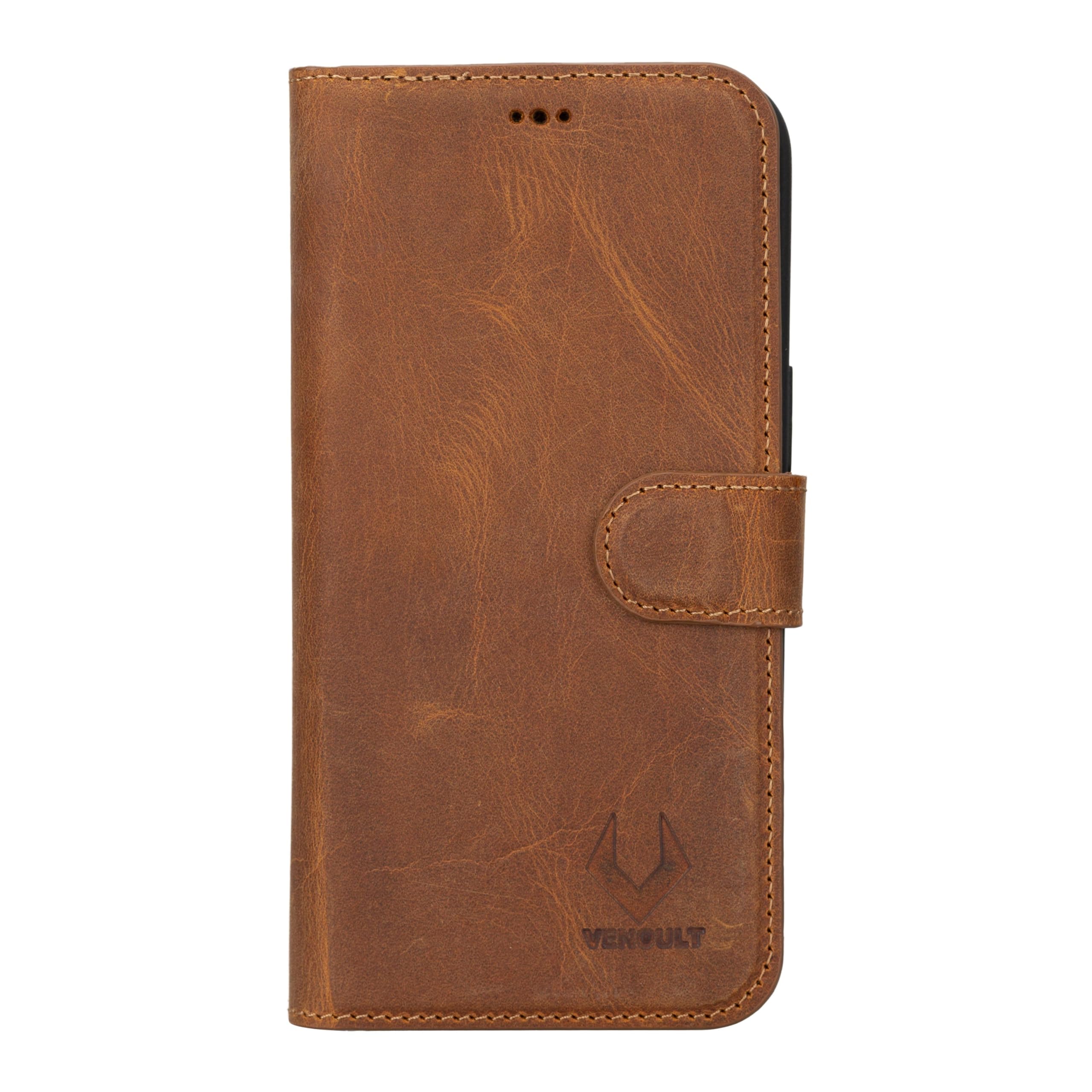 Premium Genuine Leather Magnetic Detachable Flip Case for iPhone 16 Pro Max (6.9