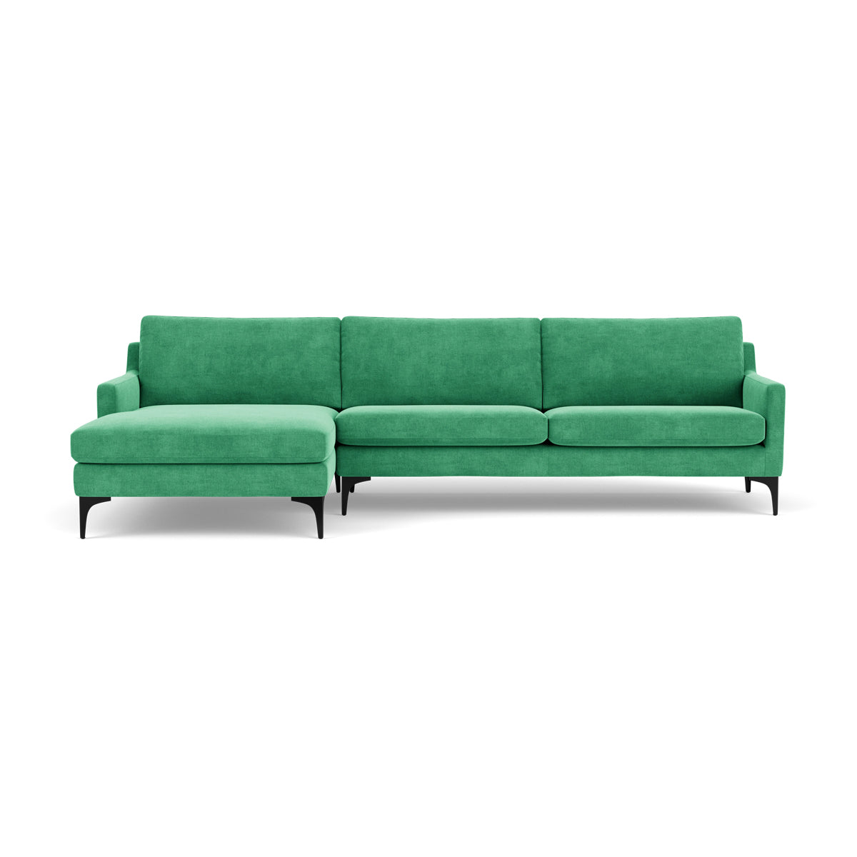 Astha Fabric Left Chaise Sofa - Modern L-Shaped Sectional Couch with Reversible Design for Living Room, Lounge & Home Theater Comfort
