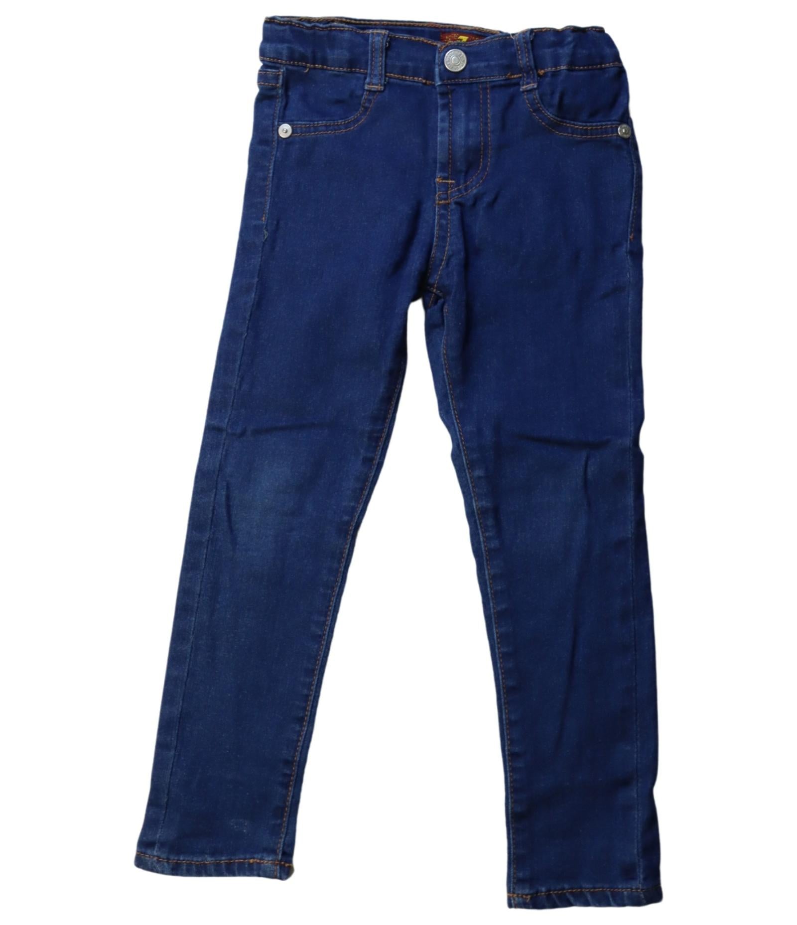 7 For All Mankind Kids' Jeans 4T (100cm) - Premium Denim Pants for Toddlers - Perfect for Playdates, School & Everyday Wear