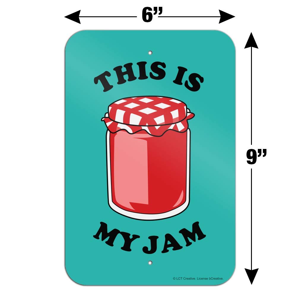 This is My Jam Jelly Funny Humor Sign - Graphic Wall Art for Home, Office & Business Decor - Perfect for Kitchens, Break Rooms & Work Spaces