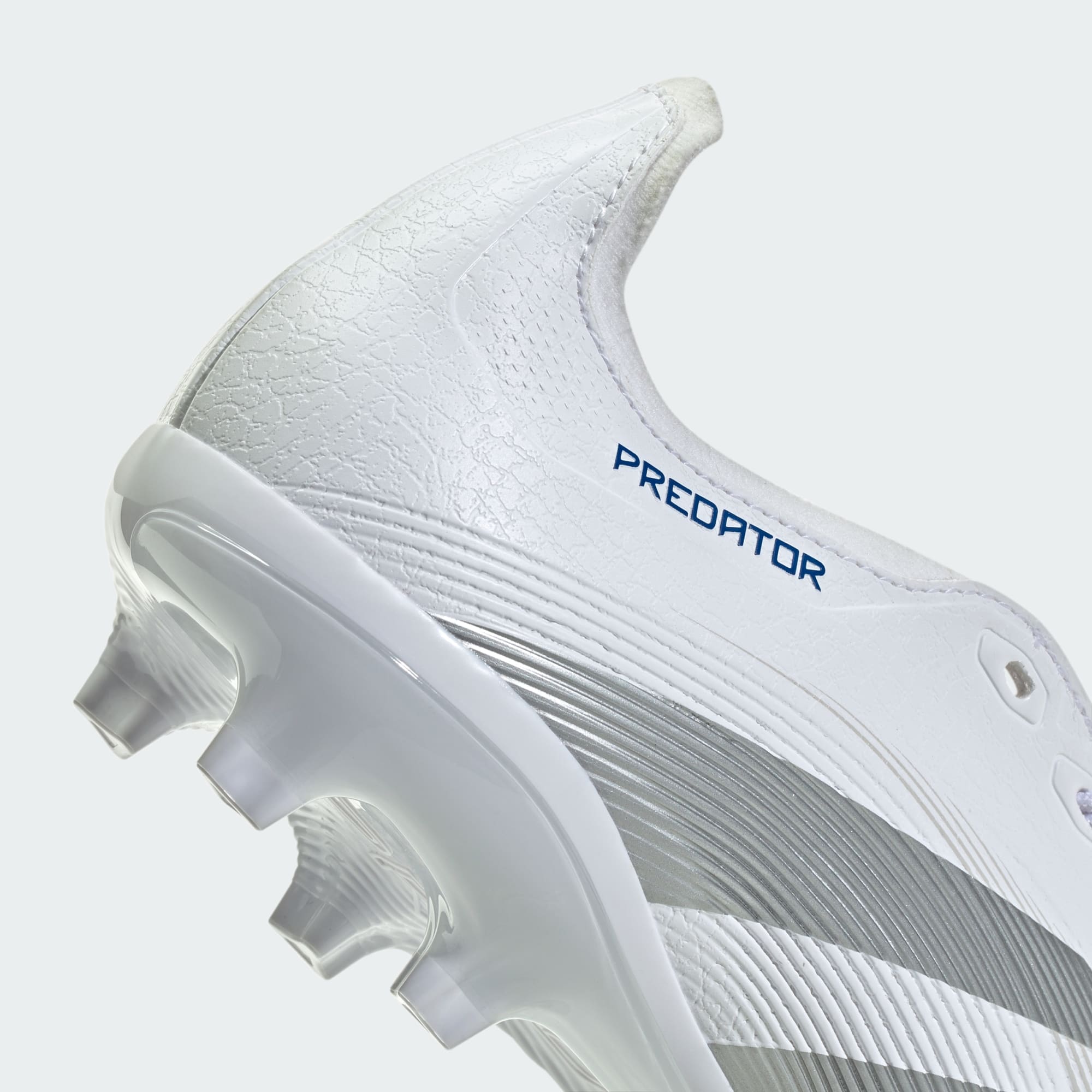 Adidas Men's Predator League Fold White/Silver Soccer Cleats - Lightweight Football Shoes for Training & Matches