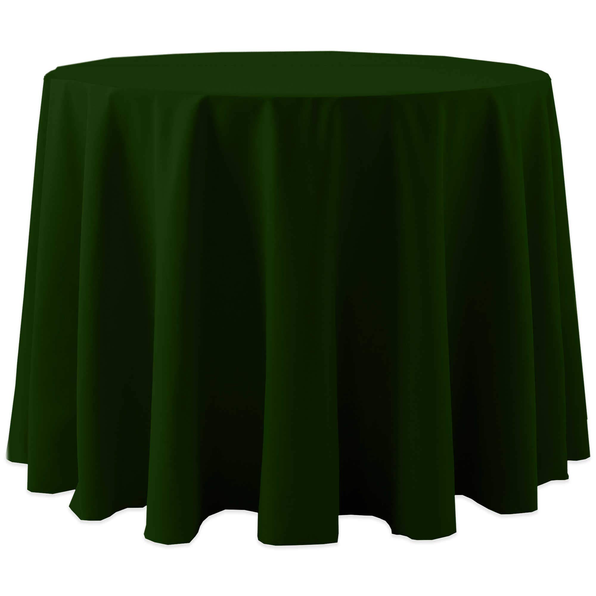 Premium 120-Inch Round Fine Dining Tablecloth Set - 3 Pack Soft Cotton-Feel Table Cover in Hunter Green for Formal Dinners, Weddings & Holiday Gatherings