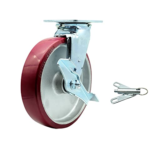 Swivel - Brake & Bolt on Swivel Lock - Maroon