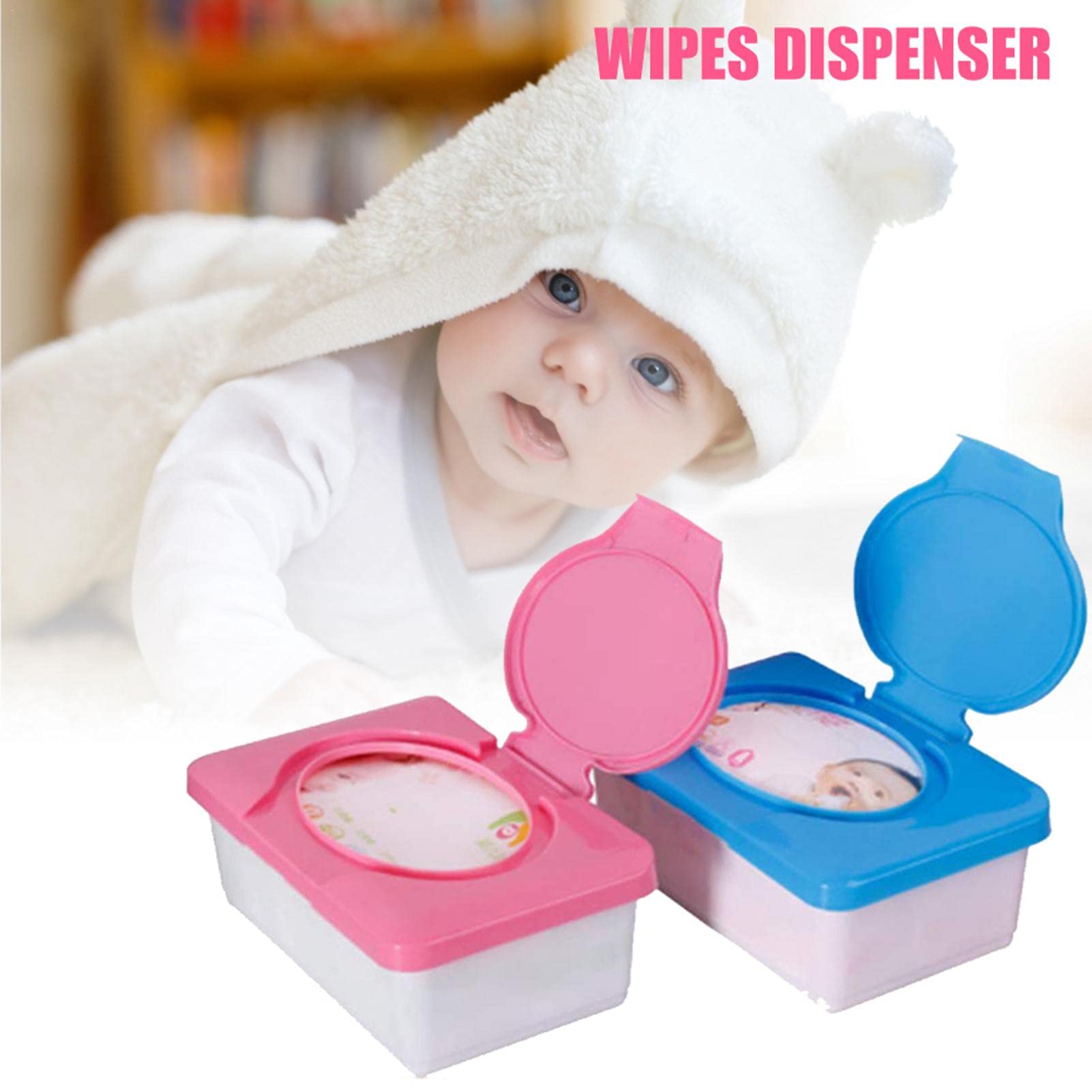 Shuanghua Baby Wipes Dispenser - Non-Toxic & Refillable Diaper Wipes Case Holder for Freshness | Easy Open & Close Wipe Container | Perfect for Diaper Bags, Nursery, Travel & On-the-Go Use