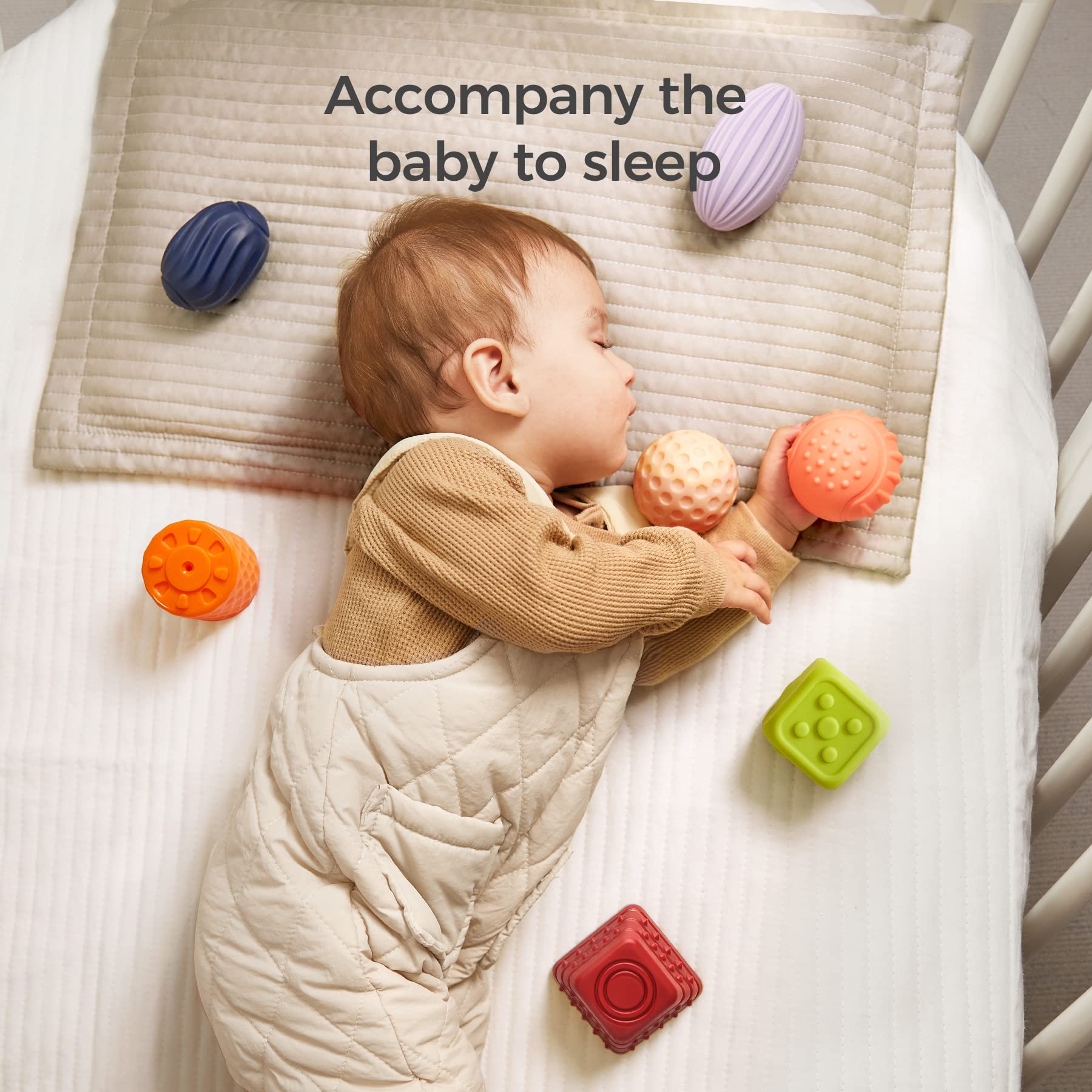 TUMAMA 8-Pack Baby Sensory Balls Set - Soft Textured Squeeze Toys for Infants 3-12 Months | Montessori Learning & Easter Gift | Perfect for Tummy Time, Sensory Play & Early Childhood Development
