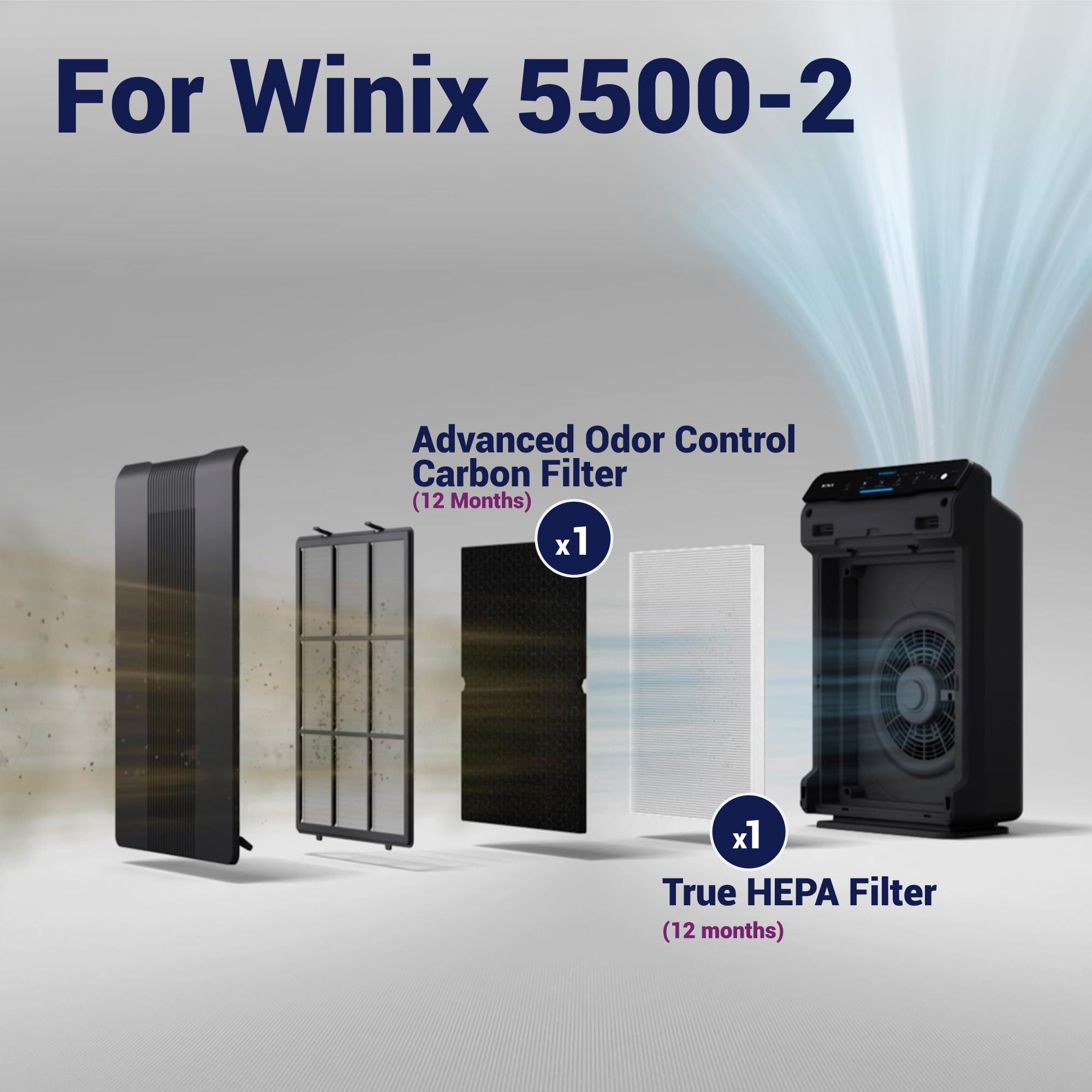 Winix 5500-2 Air Purifier Replacement Filter H (116130) - 16.25