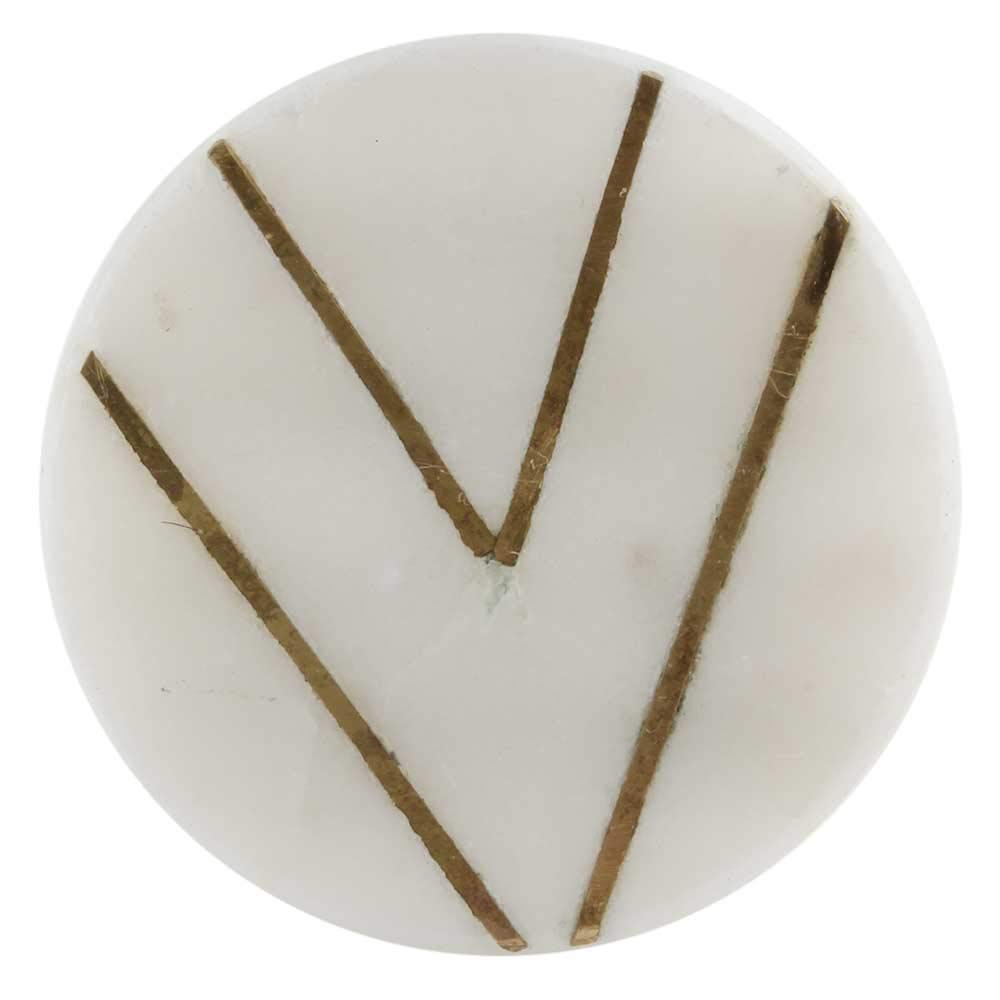 12 Pack Round White Marble Cabinet Knobs - Decorative Drawer Pulls for Dresser, Luxury Door Handles - Perfect for Home Decor, Kitchen Cabinets & Bathroom Vanities