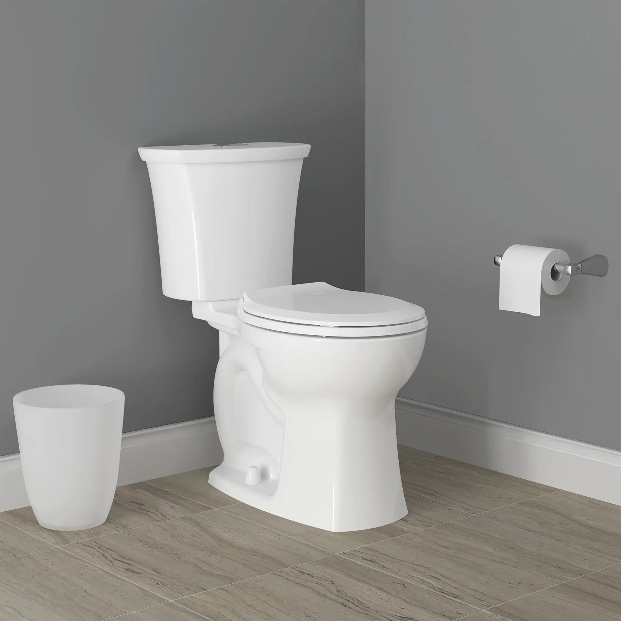 Edgemere 1.6 GPF/6.0 LPF Dual Flush Elongated Toilet with Soft-Close Seat - Water Efficient Bathroom Upgrade for Modern Homes & Commercial Spaces