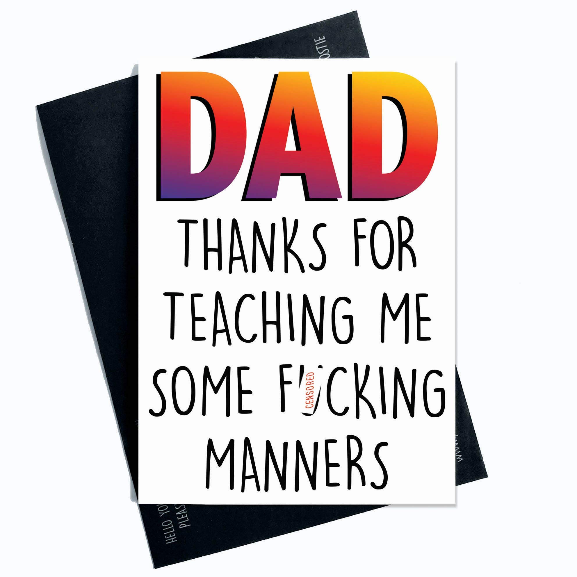 Funny Rude Father's Day Card for Dad - Birthday & Christmas Gift Idea