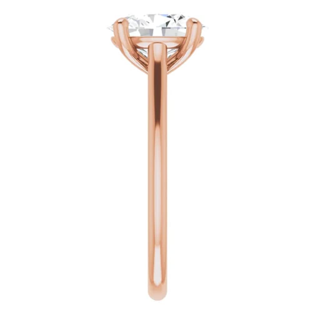 10K Solid Rose Gold Handmade Engagement Ring - 2 CT Oval Cut Moissanite Diamond Solitaire Wedding Band for Women - Perfect for Proposals, Anniversaries & Bridal Jewelry Gifts