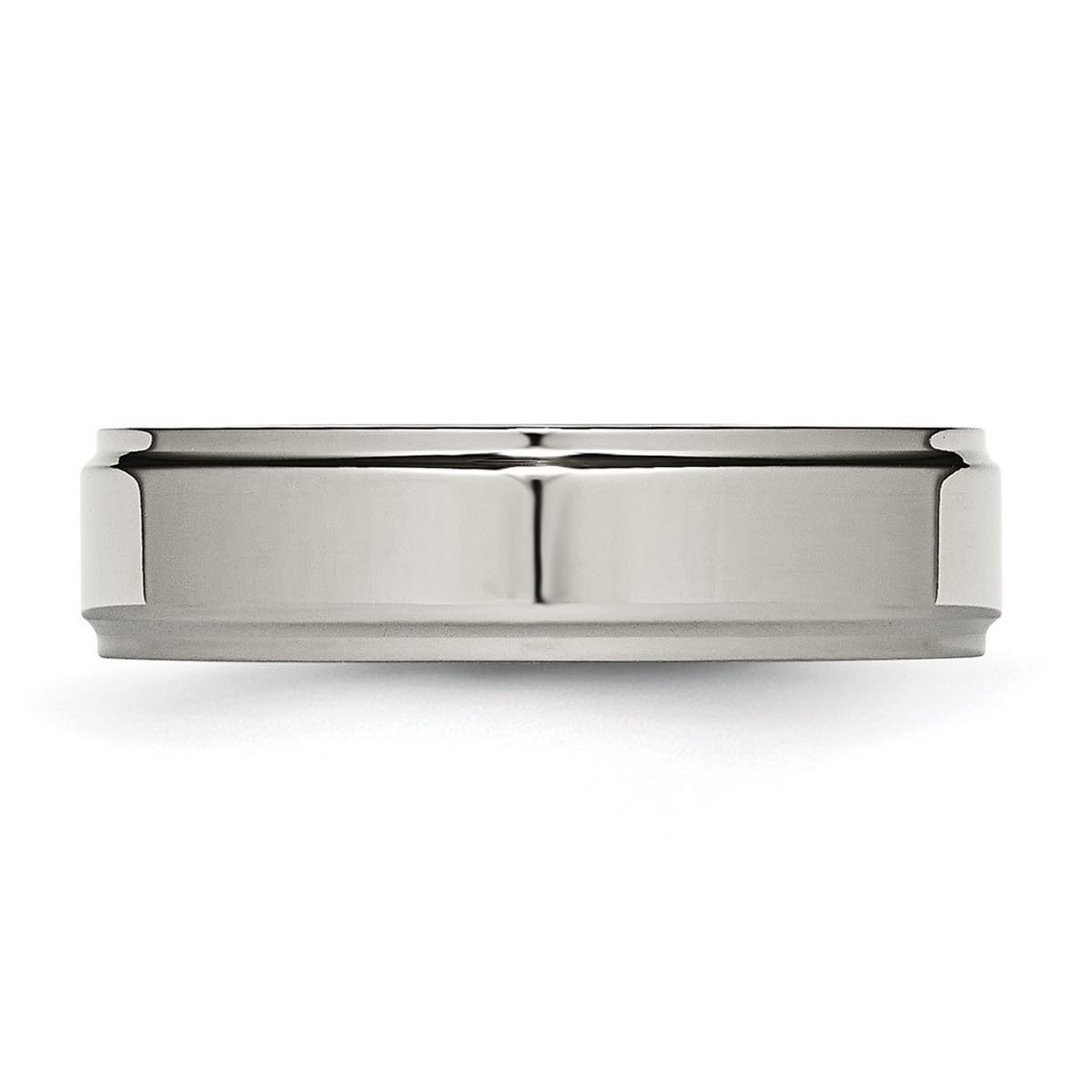 Titanium Ridged Edge 6mm Polished Band Ring for Women & Men - Durable Wedding, Engagement & Fashion Jewelry - Perfect for Everyday Wear, Gifts & Special Occasions