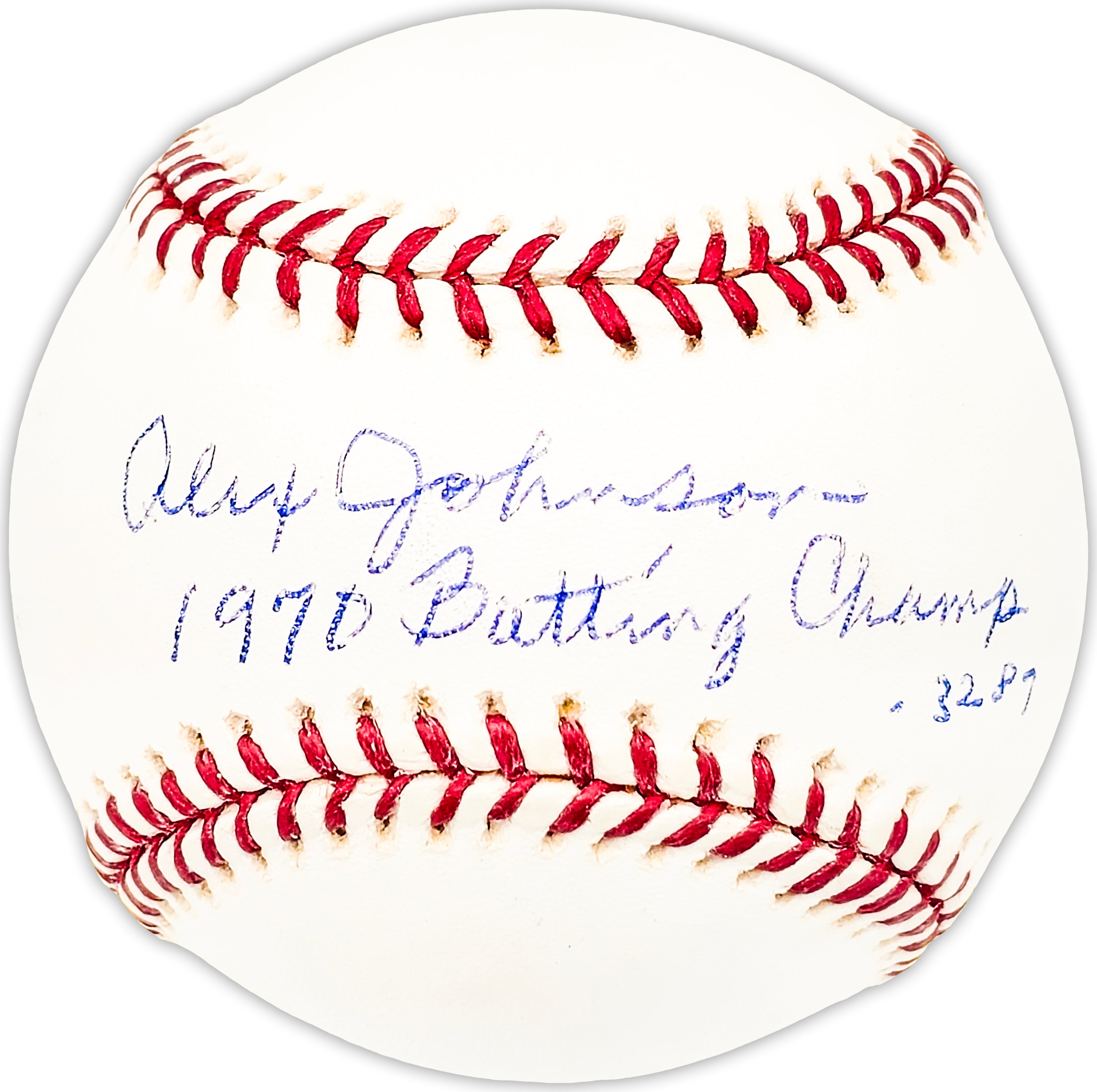Alex Johnson Autographed Official MLB Baseball - California Angels 1970 Batting Champion - Beckett BAS Certified (BM25441) - Perfect for Sports Memorabilia Collections & Baseball Fan Gifts