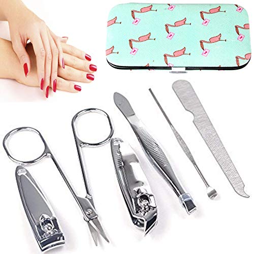ZIAS 6-in-1 Professional Manicure & Pedicure Kit - Nail Clippers, Scissors, Peeling Knife, Cleaning Tool, Blackhead Remover with Travel Case - Perfect for Home Grooming, Travel & Salon Use