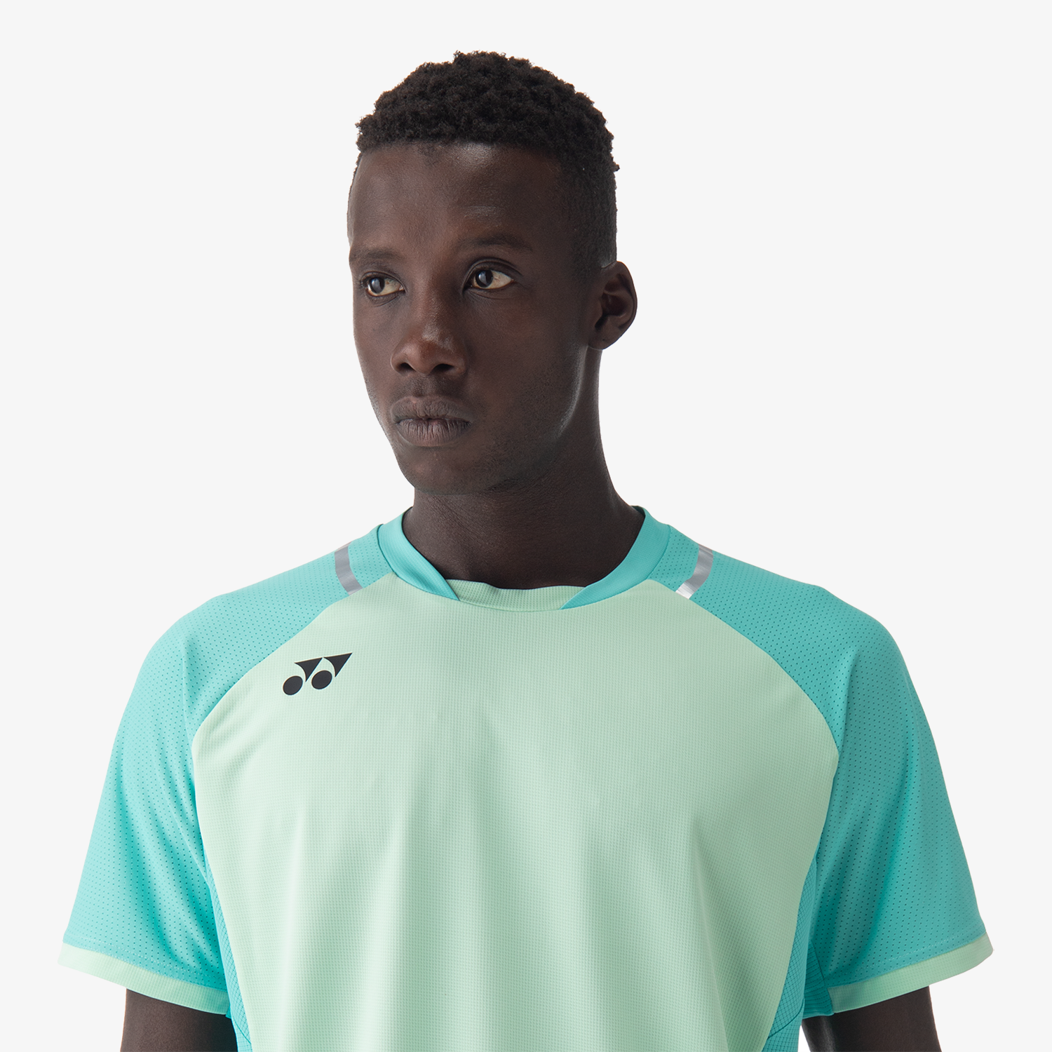 Yonex Men's Crew Neck Tennis Shirt 10633 - Peppermint Green - Moisture Wicking Performance Top for Casual & Sports Wear