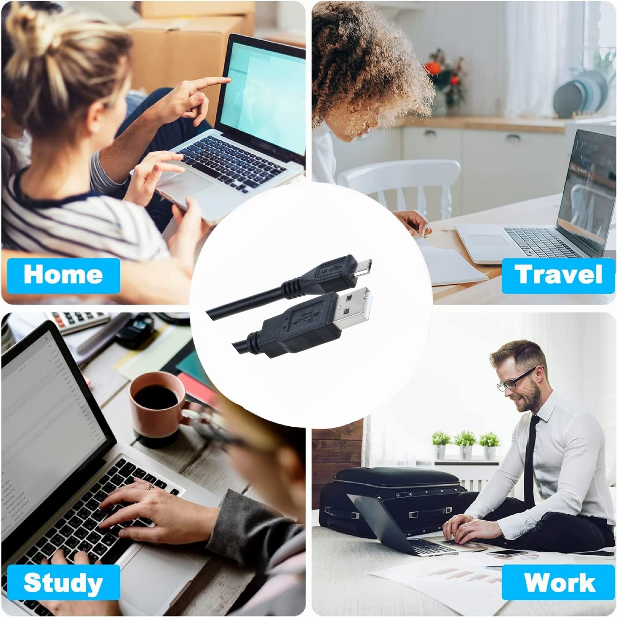 5ft USB Charger Cable for Billboard BB730 BB742 BB743 BB783 Bluetooth Speakers - Fast Charging & Data Sync for Outdoor Parties, Travel & Home Use